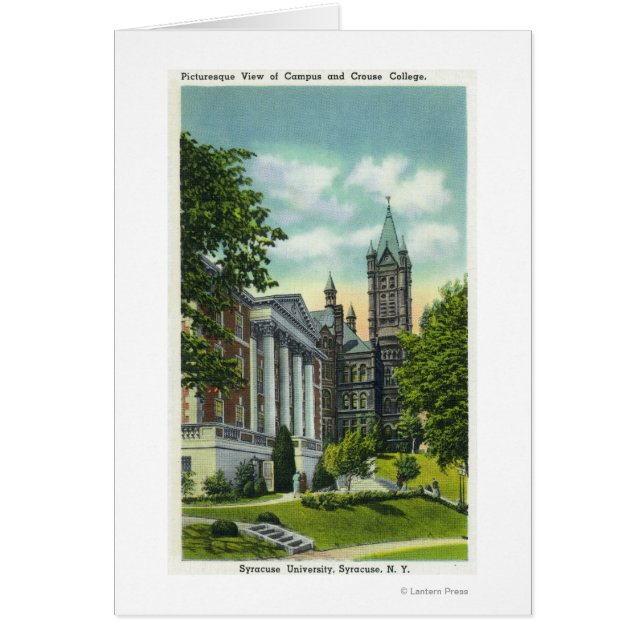 Syracuse U Campus Vue montrant Crouse College (Devant)