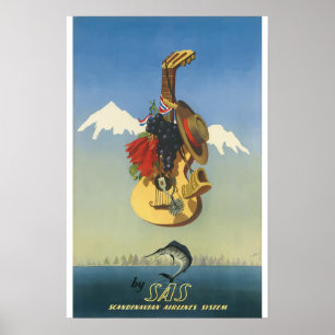 Système aérien scandinave - Poster vintage