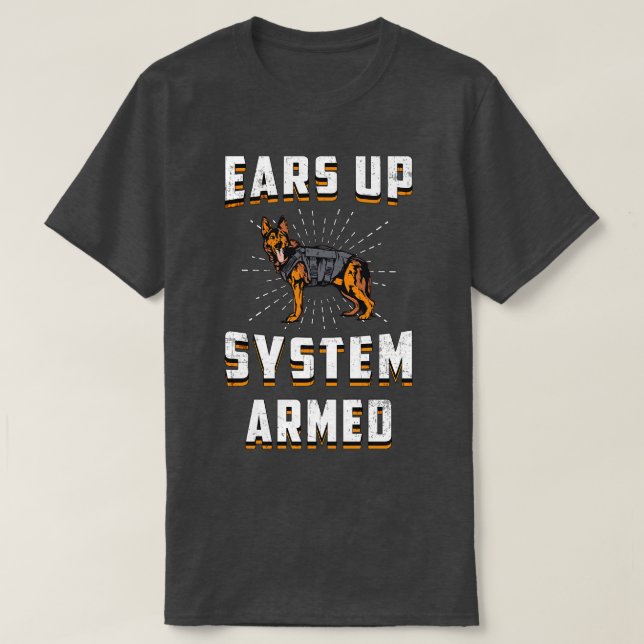 Système allemand Oreilles vers le haut Chien armé  (Design devant)