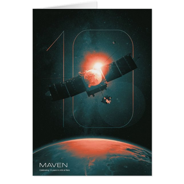 Système solaire, 10 ans de Satelite Mars Maven (Devant)