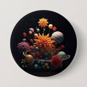 Système solaire Badge rond 7,5 cm