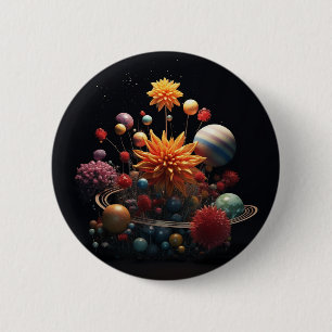 Système solaire Badge rond de 6 cm