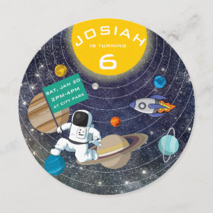 Système solaire Invitation de fête d'anniversaire