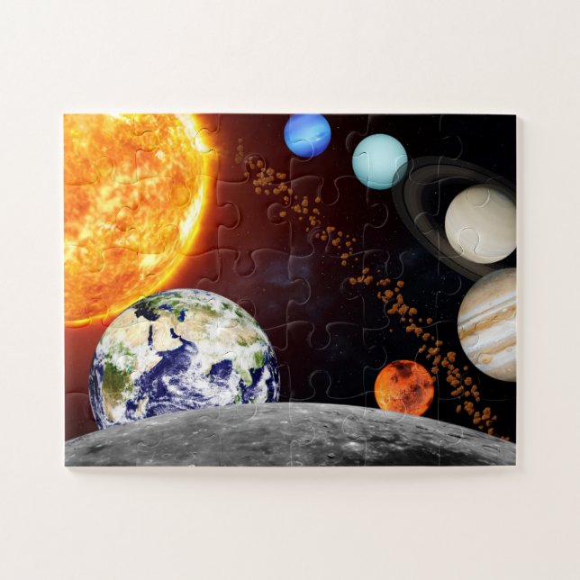 Système solaire, nurserie spatiale, puzzle éducati (Horizontal)