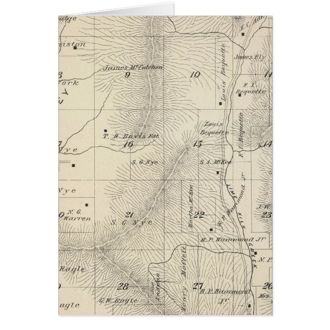 T17S R27E Tulare Comté Plan de section (Devant)