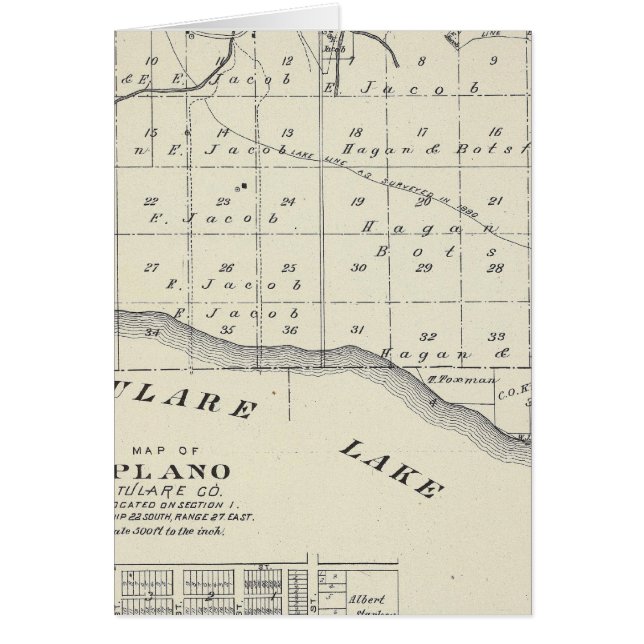 T2021S R2021E Tulare Comté Plan de section (Devant)