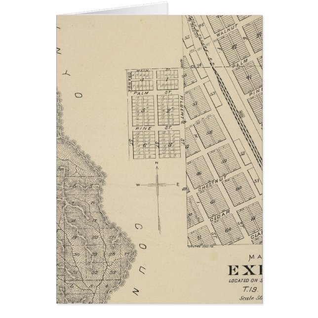T2124S R3637E Tulare Comté Carte de section (Devant)
