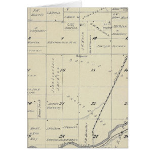 T22S R27E Carte de la section du comté de Tulare