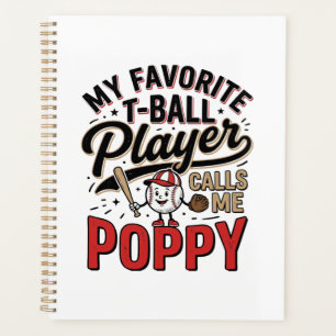 T-Ball Poppy Vintage Gravure T-Shirt Design_1