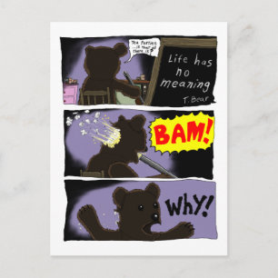 T. Carte postale du suicide de l'ours