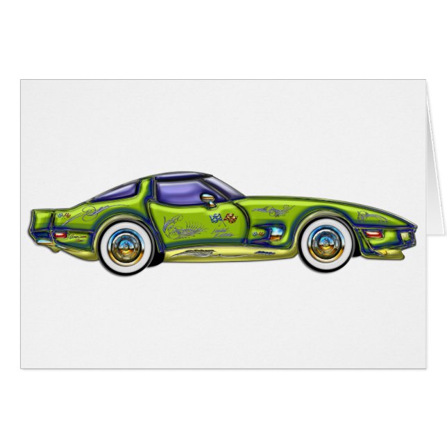 T-Dessus fait sur commande classique Corvette (Devant horizontal)