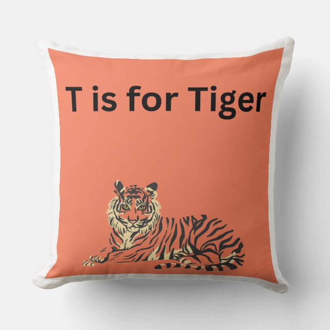 T est pour Coussin de Tiger (Recto)