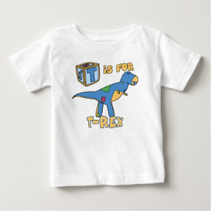 T est pour le T-shirt de bébé de T-Rex