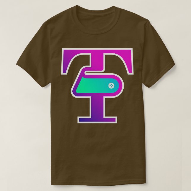 T initial pour T-shirt 1 (Design devant)