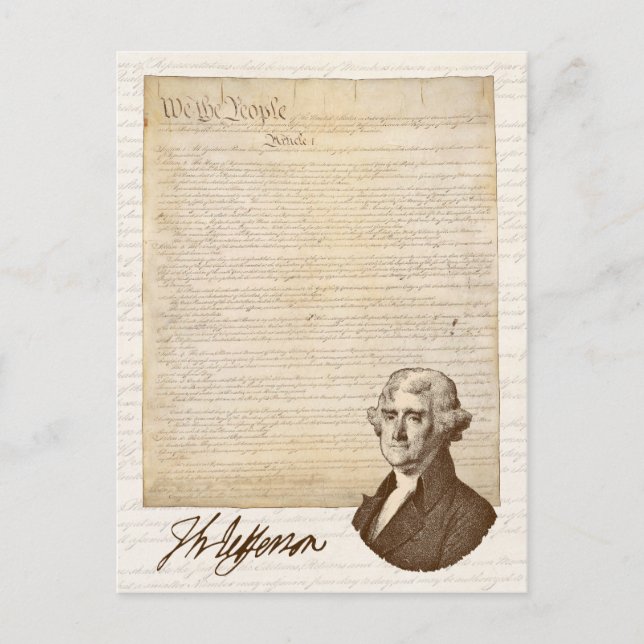 T. Jefferson : Vérité et journaux - Carte postale (Devant)