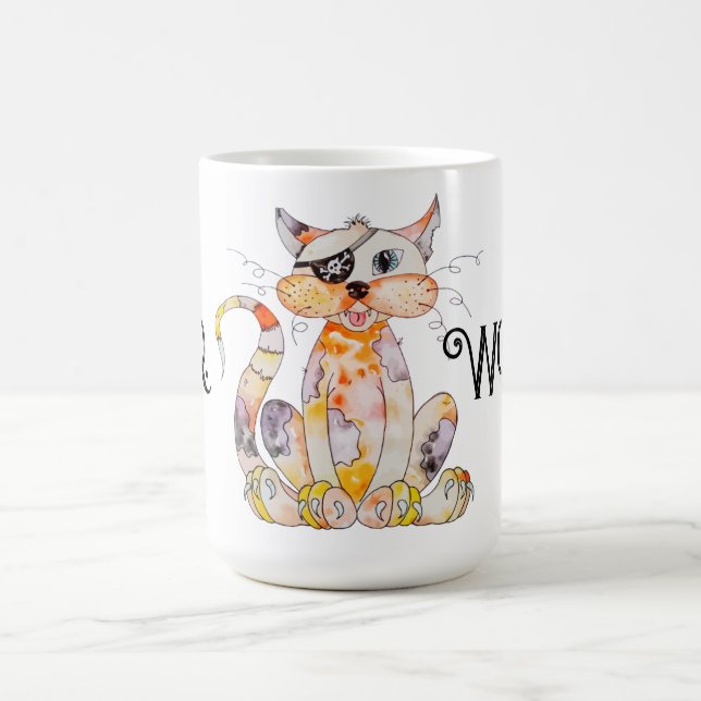 T.N.R. OEuvres Tirées Oreille Chat Mug (Centre)