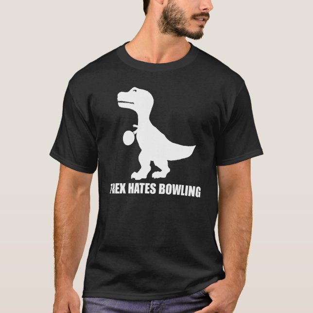 T-Rex déteste le T-shirt foncé de roulement (Devant)