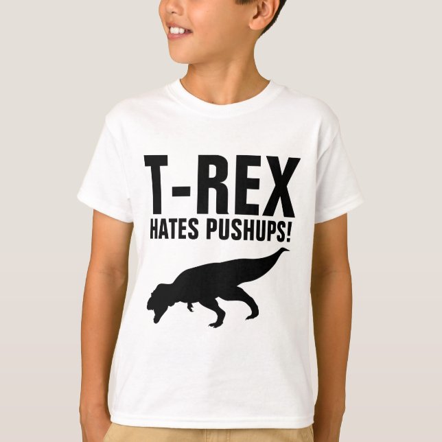 T-REX DÉTESTE LES TRACTIONS! T-shirts drôles (Devant)