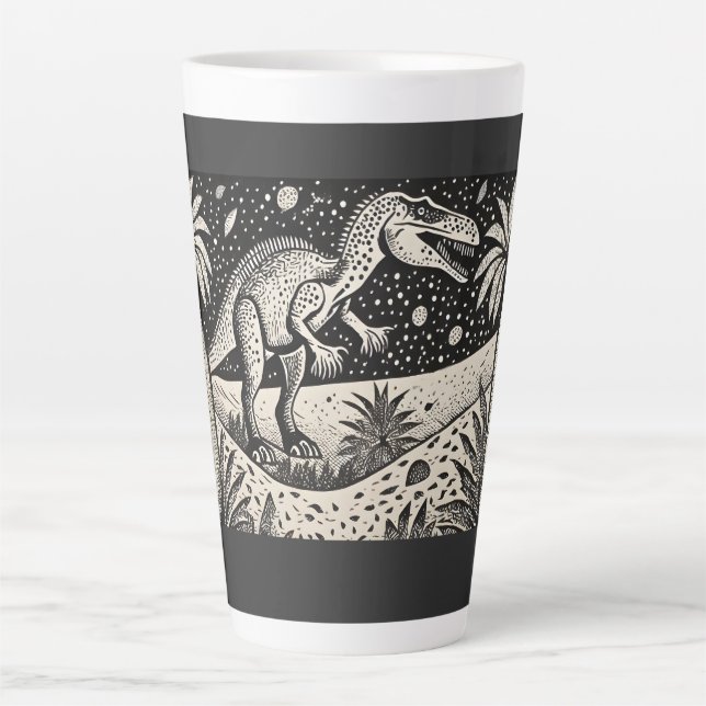 T-Rex Dinasaur Tasse en latte pour historiens (Devant)