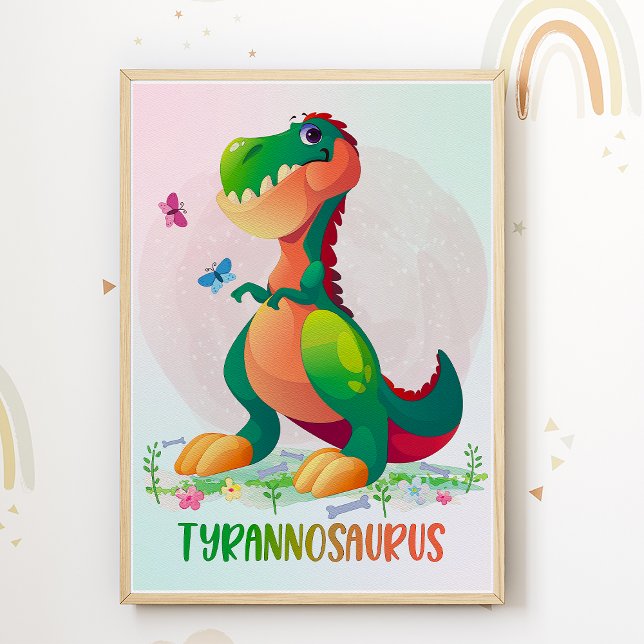 T-Rex Dinosaur Enfants Poster de la salle Dino Nur (Créateur téléchargé)