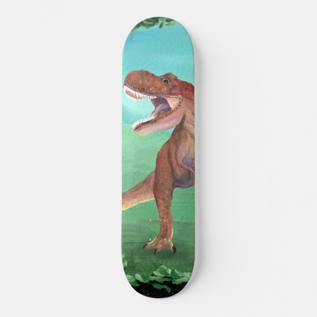 T-Rex Dinosaur Roars Plage Serviette Skateboard (Recto)