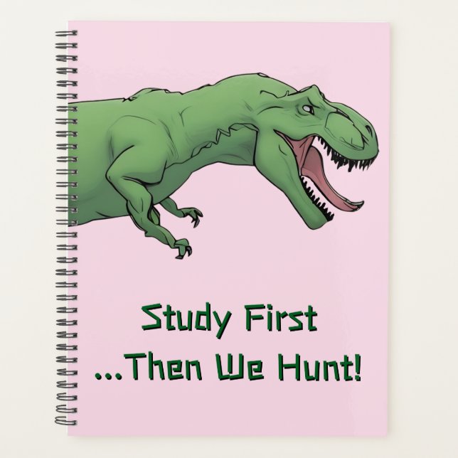 T-Rex Dinosaur School Softcover School Planner (Devant)