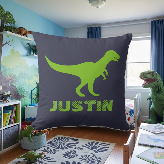 T Rex dinosaure jetez oreiller personnalisé pour l (T-rex dinosaur pillow for kids)
