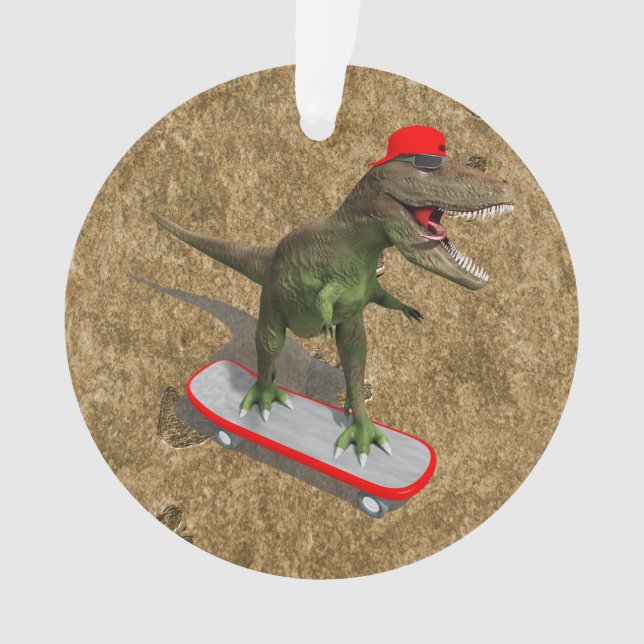T-Rex faisant de la planche à roulettes (devant)