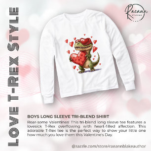 T-Rex manches longues pour la Saint-Valentin pour