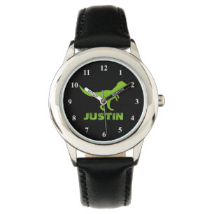 T rex montre dinosaure personnalisée avec nom d'en