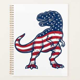 T-Rex patriotique Drapeau américain Design de dino