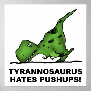 T-Rex Pompes Drôle Affiche