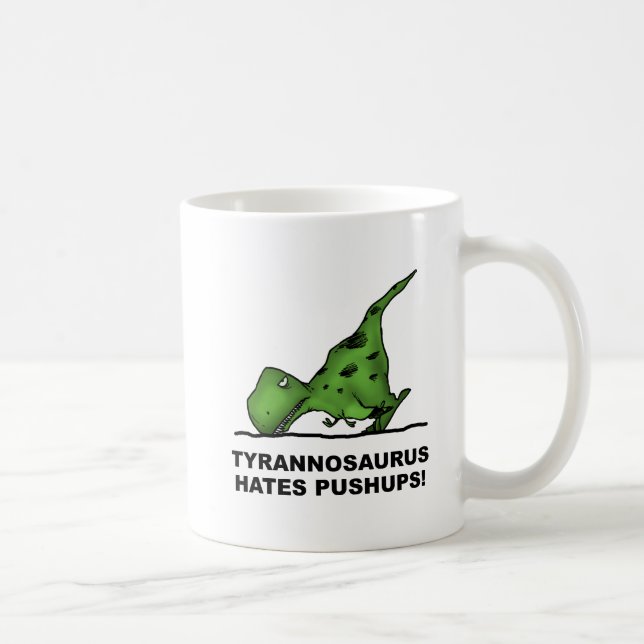 T-Rex Pushups Drôle Mug (Droite)