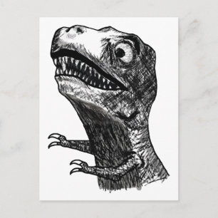 T-Rex Rage Meme - Carte postale