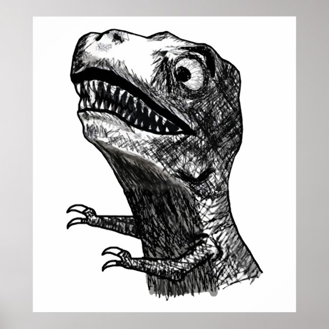T-Rex Rage Mème - Poster (Devant)