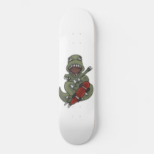 T-Rex sur un skateboard