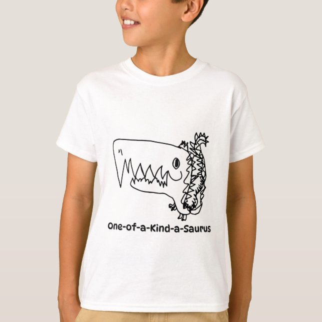 T-Rex | T-shirt de dinosaure dessiné à la main (Devant)