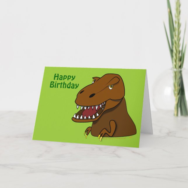 T-Rex Tyrannosaurus Rex Dinosaur Carte d'anniversa (Devant)