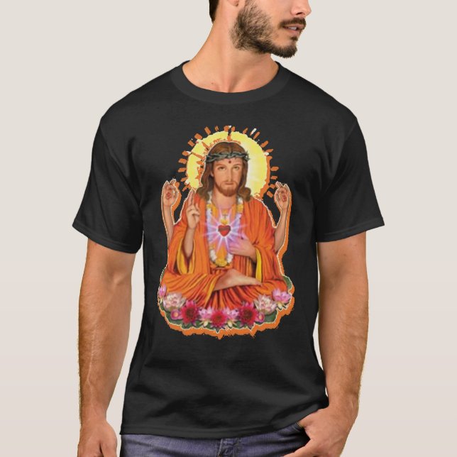 T-shirt ॐ méditant de Jésus (Devant)