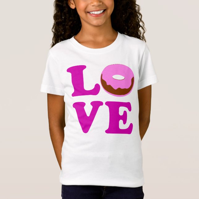 T-Shirt ღ ♥ ♥ Love Donut Bella Girls' Fabulous Baby Doll ღ (Devant)