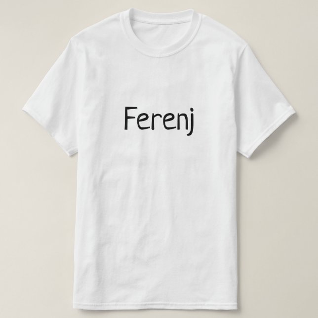 T-shirt ፈ ረ ን Ferenj Étranger Amharic Amusant Ethiopien (Design devant)