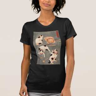 T-shirt た と え の 内(上), Chats japonais (1), Kuniyoshi, Ukiyo