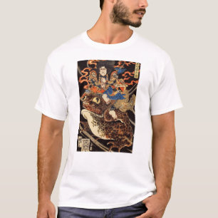 T-shirt 侍 と 化 蛙, 国 芳 Samurai et Grenouille géante, Kuniyos