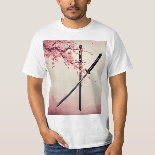 T-shirt 「刀と散華（Katana to Sange）」 (Devant)