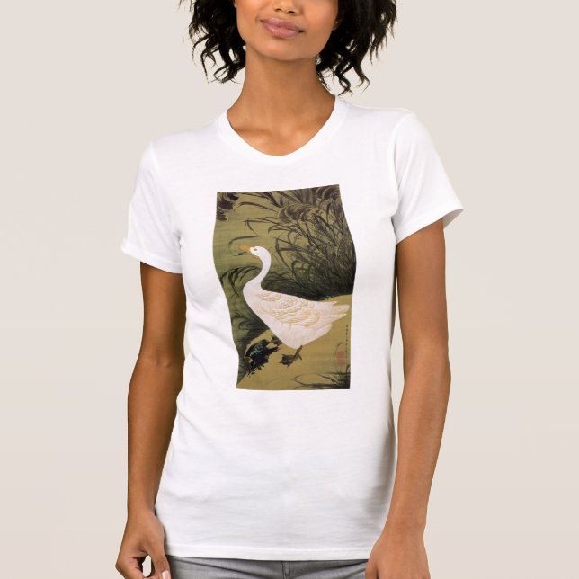 T-shirt 動 植 綵 絵(13)芦 図,  de 鵞 (Devant)