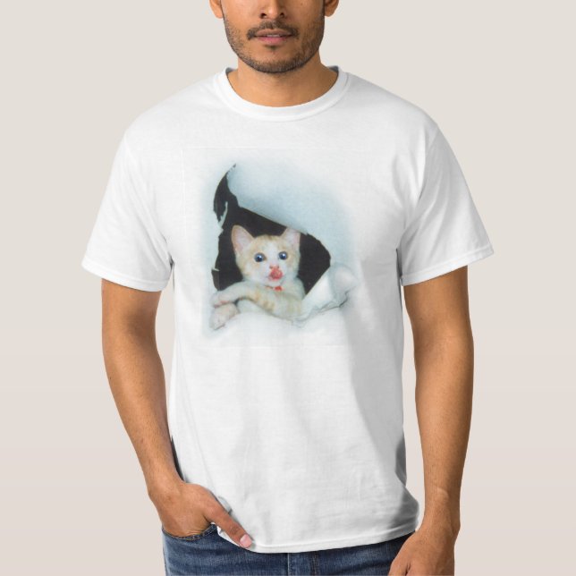 T-shirt 可愛い猫["Be with you." a cat 'kawaii'] (Devant)