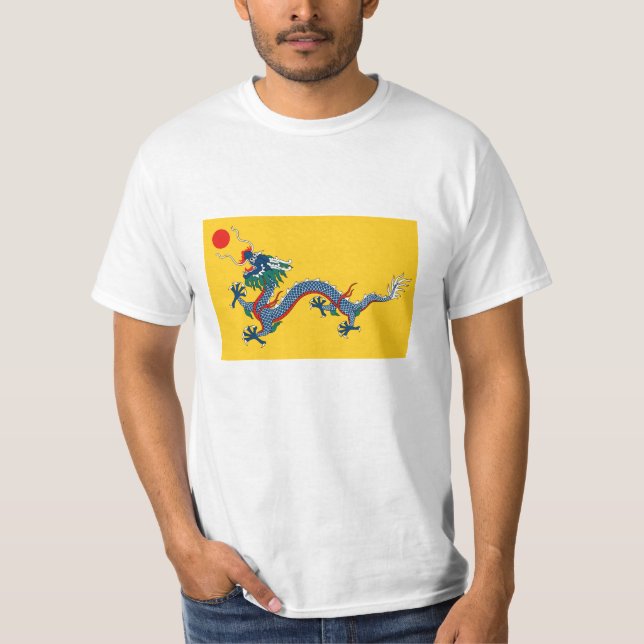 T-shirt 大清国旗 de drapeau de dragon de dynastie de Qing (Devant)
