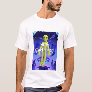 T-SHIRT 宇宙人の柄のTシャツ