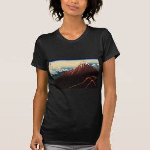 T-shirt 山下白雨, tonnerre de 北斎 et mont Fuji, Hokusai,