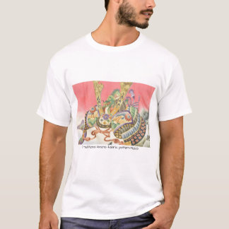T-SHIRT 日本の伝統的着物生地、かっこいい兜(KABUTO)のTシャツ